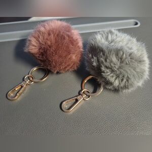 2 X Pom Pom Key Chain